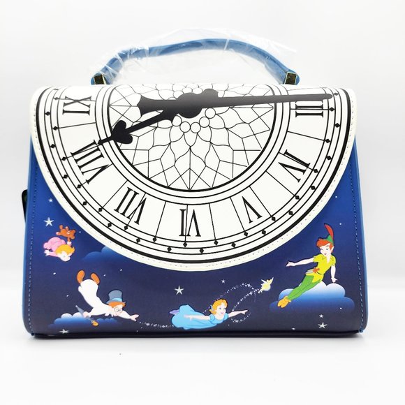 Loungefly Bags Peter Pan Clock Glow In The Dark Crossbody Bag By